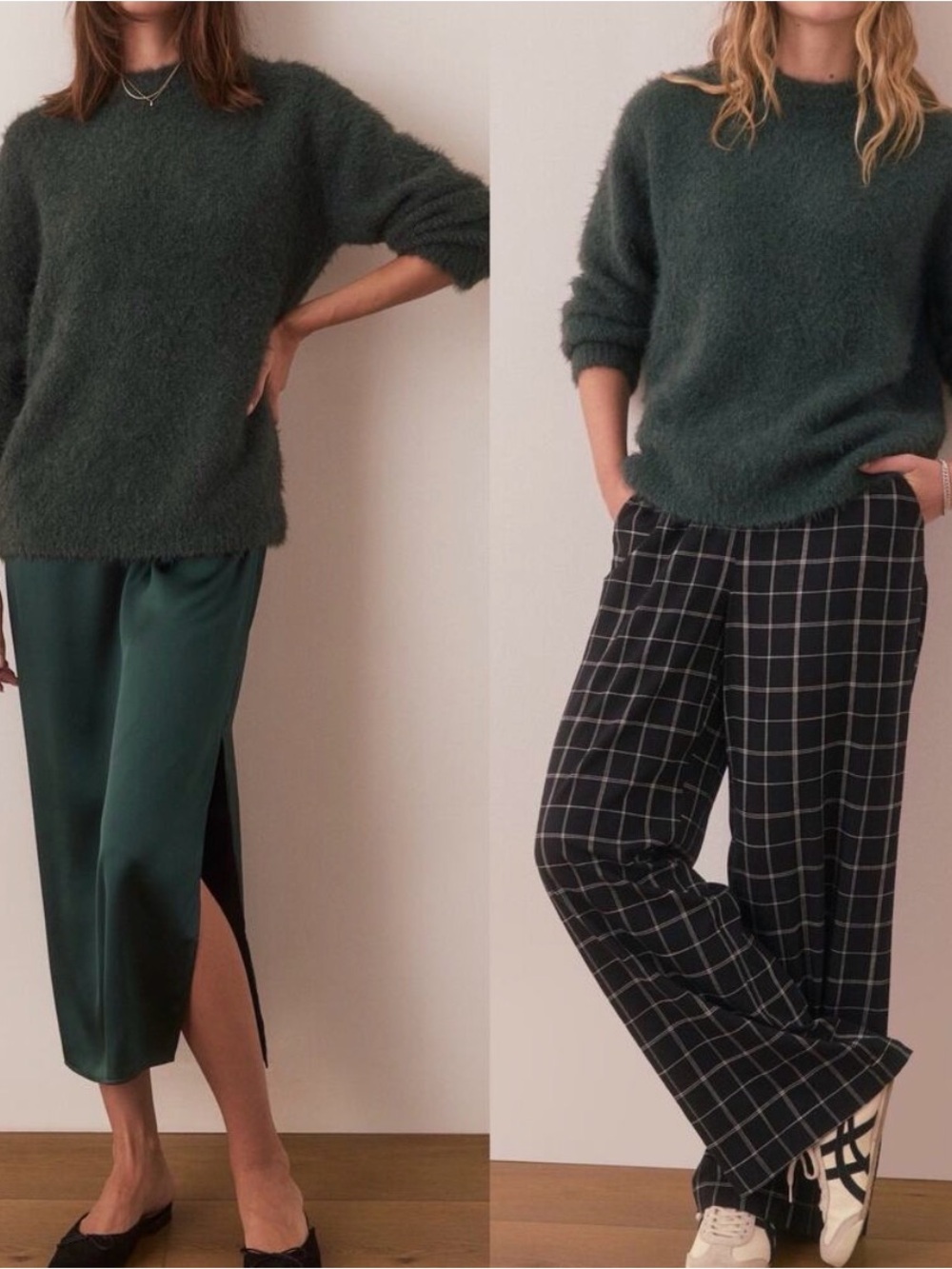 Small Marine Layer Green Teddy Eyelash Sweater